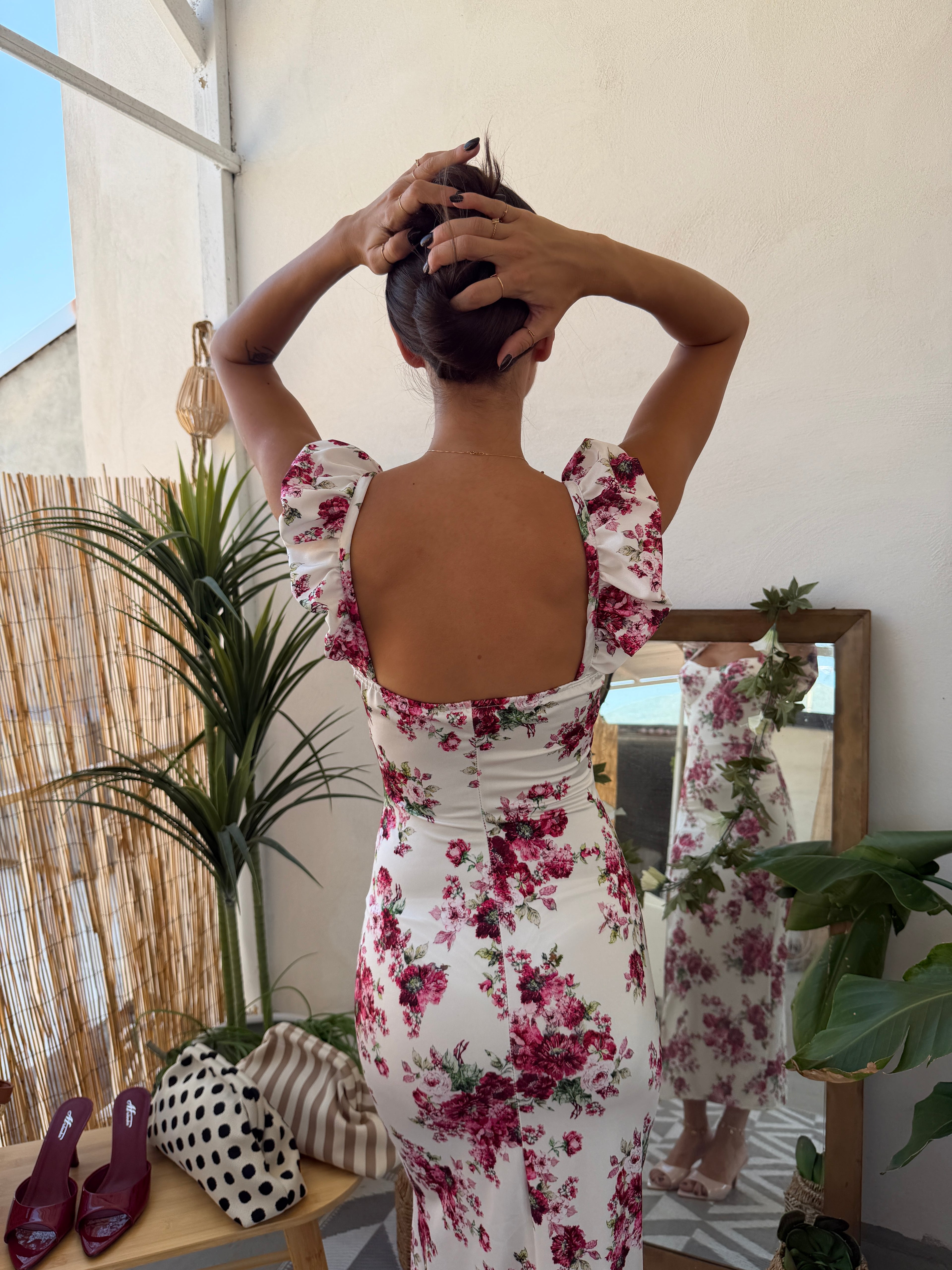 Abito tubino a fiori