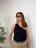 Maglia monospalla aderente(lumina)