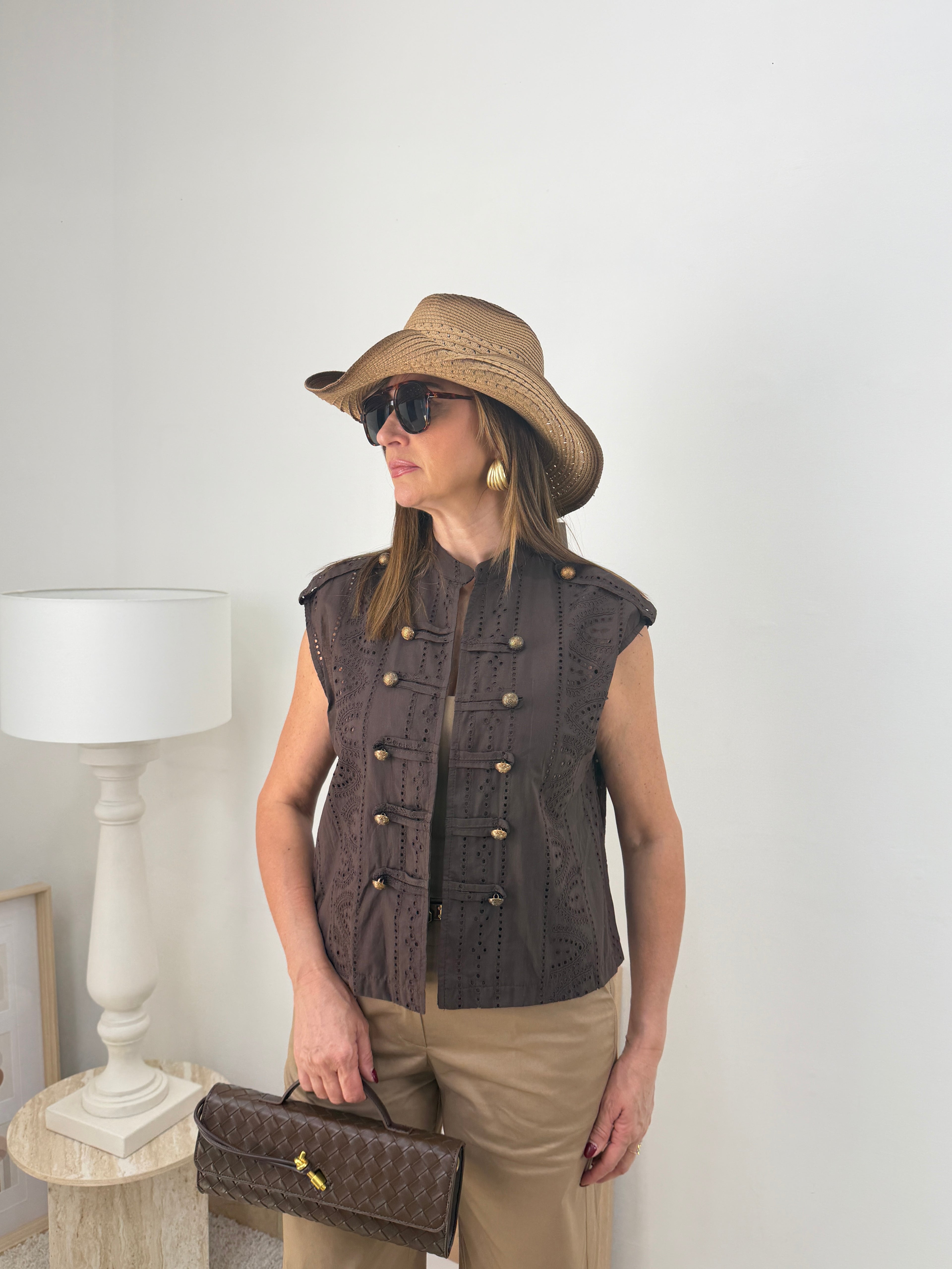 Gilet Sangallo con Bottoni Gioiello