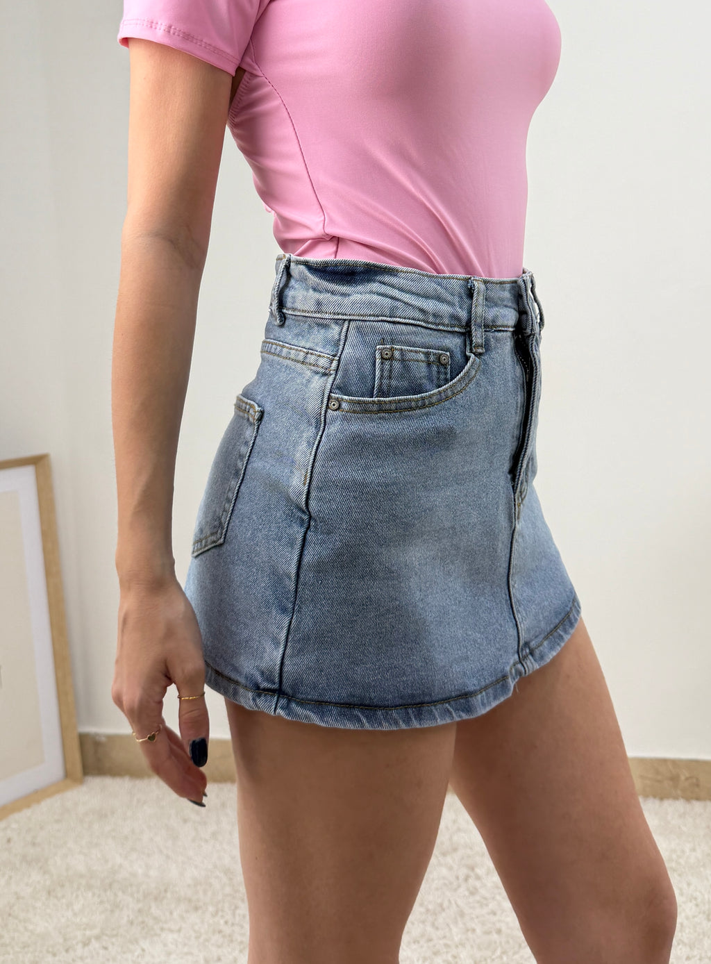 Gonna short in denim