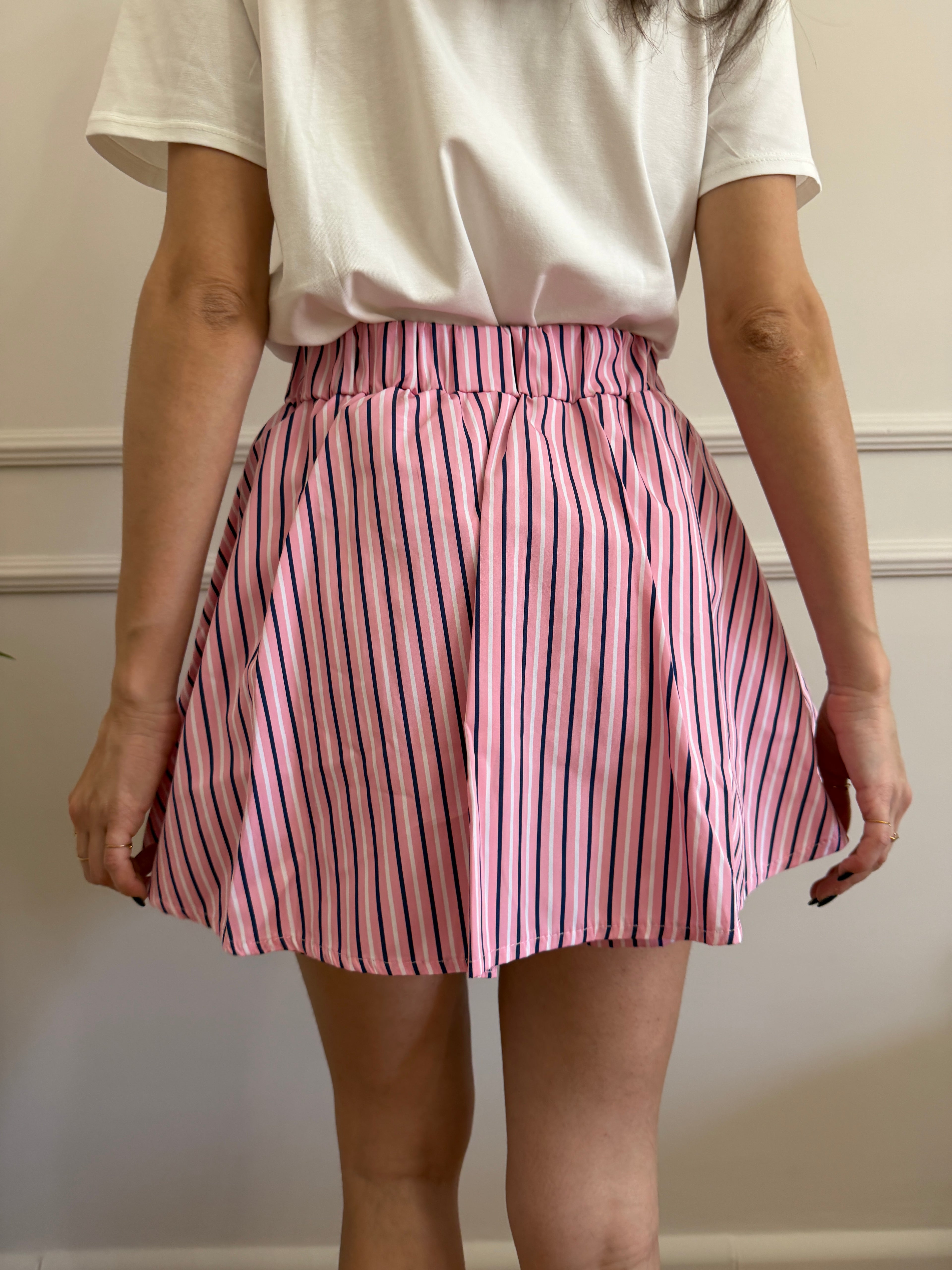 Gonnellina Righe Shirt Style