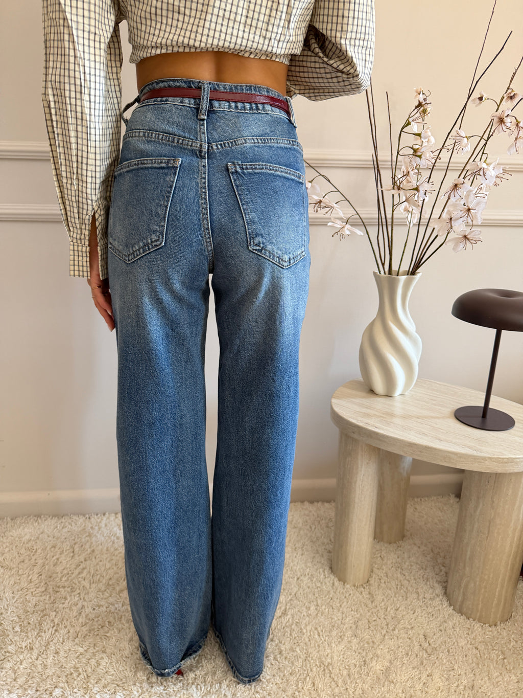 Jeans Wide Leg a Vita Alta
