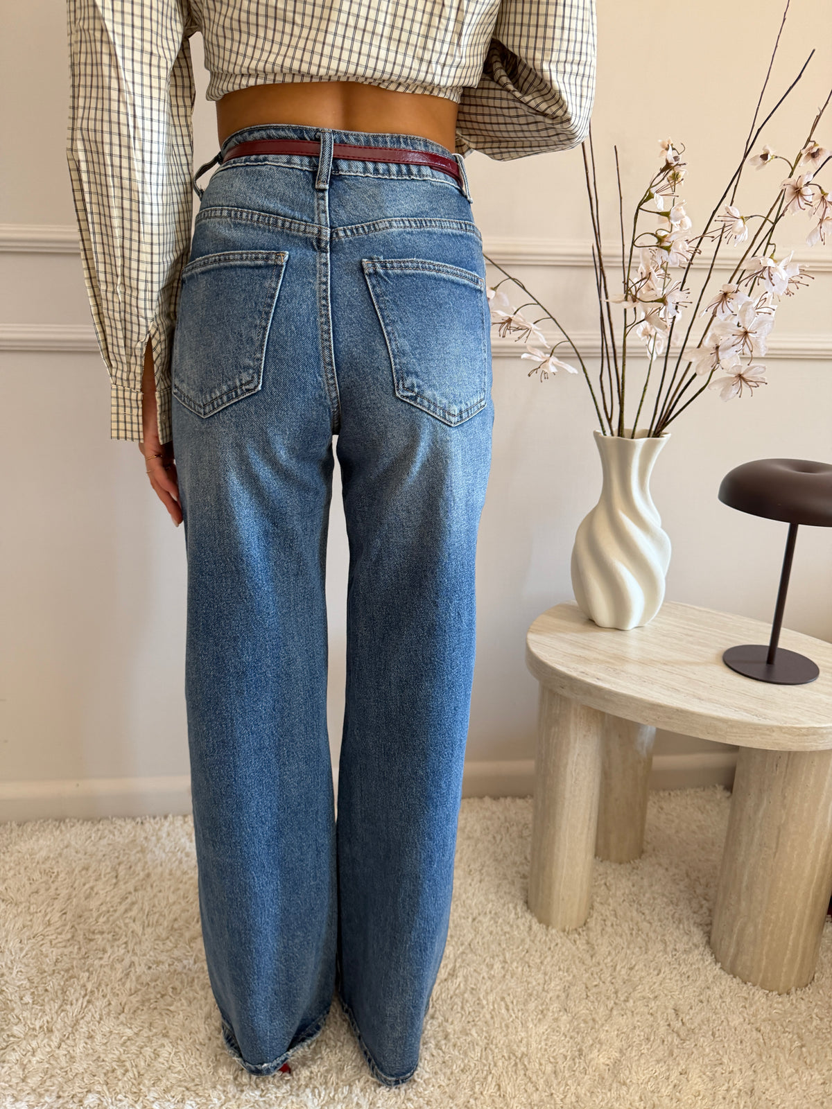 Jeans Wide Leg a Vita Alta