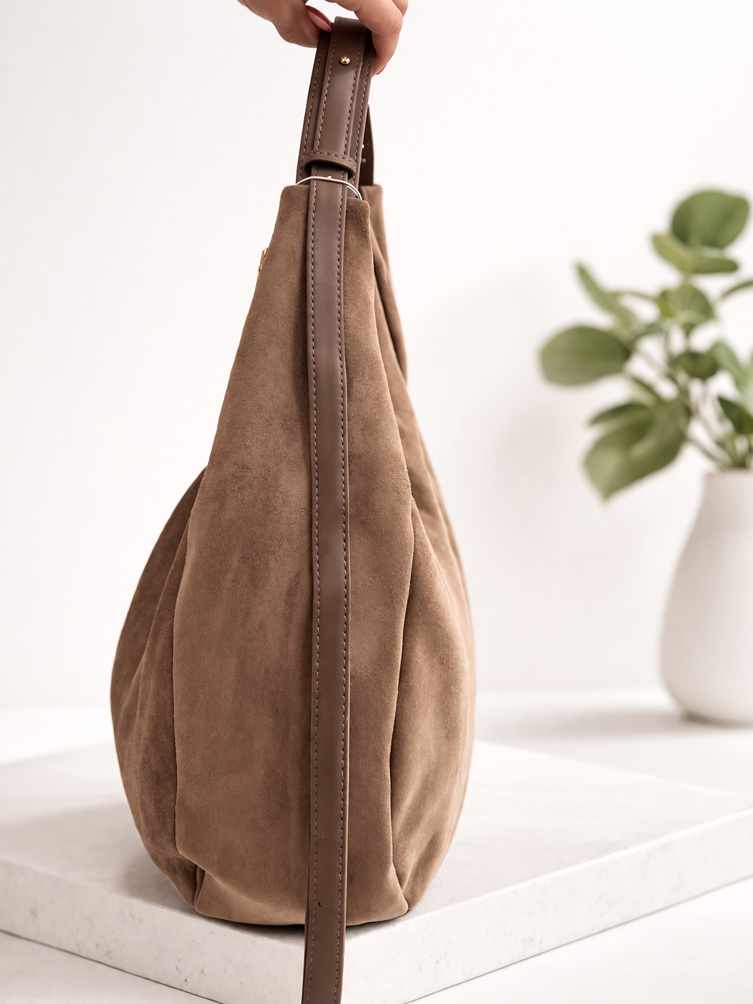 Borsa a spalla morbido con zip