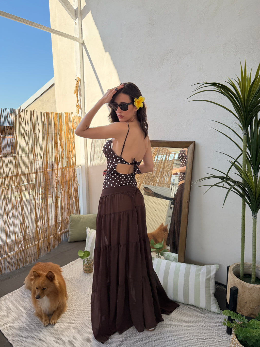 Gonna Copricostume Lunga in Chiffon