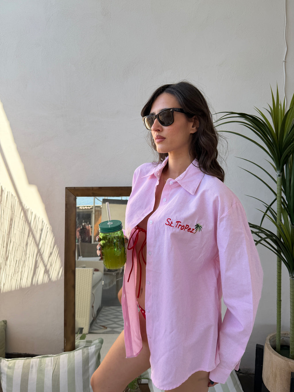 Camicia Over Ricamata “St. Tropez”