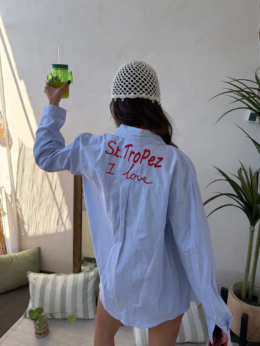 Camicia Over Ricamata “St. Tropez”