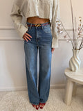 Jeans Wide Leg a Vita Alta