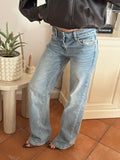 Jeans straight fit a vita bassa – lavaggio chiaro