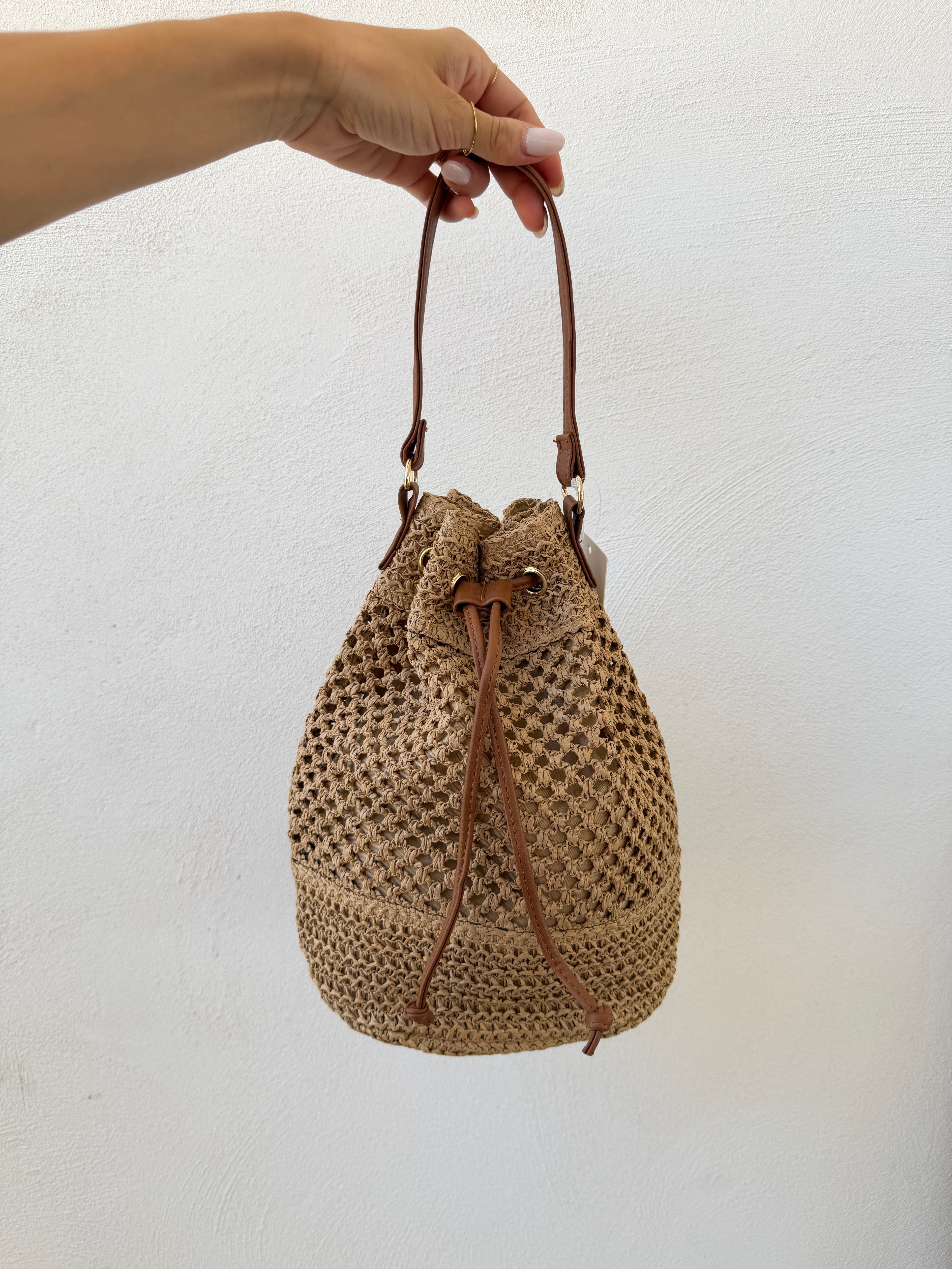 Borsa Secchiello Intrecciata