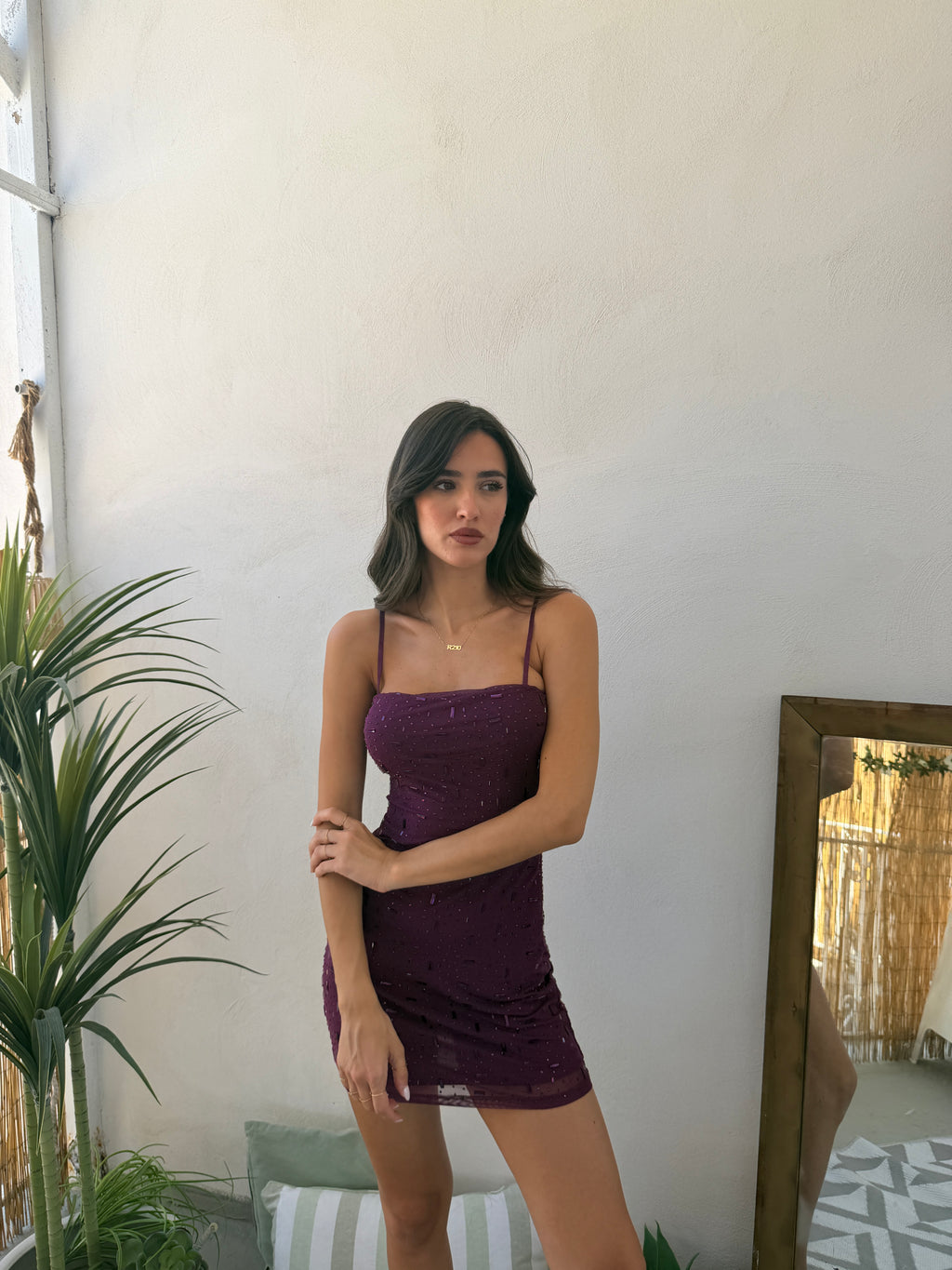 Vestito Mini con Strass