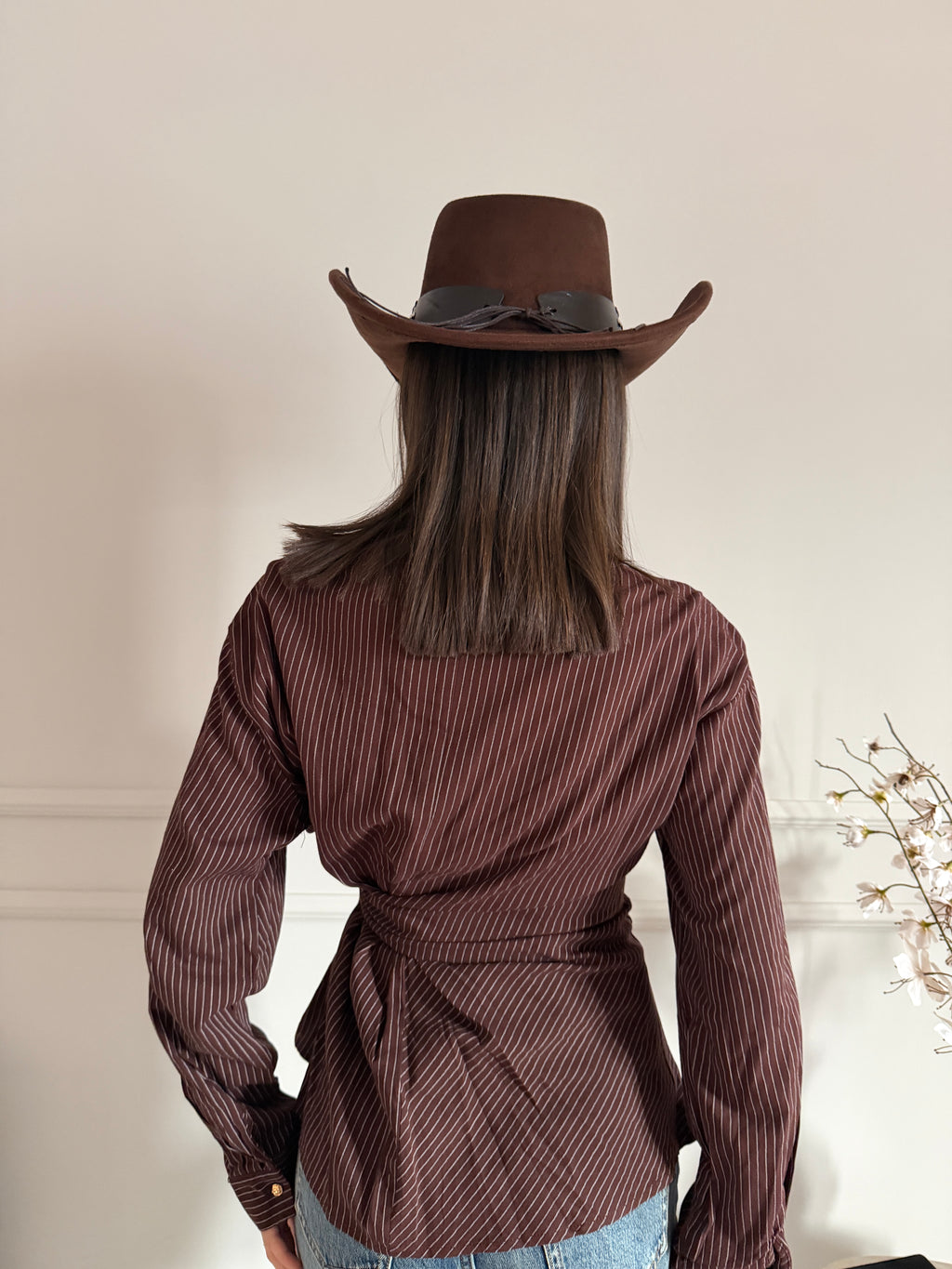 Camicia a Righe con Cintura da Annodare