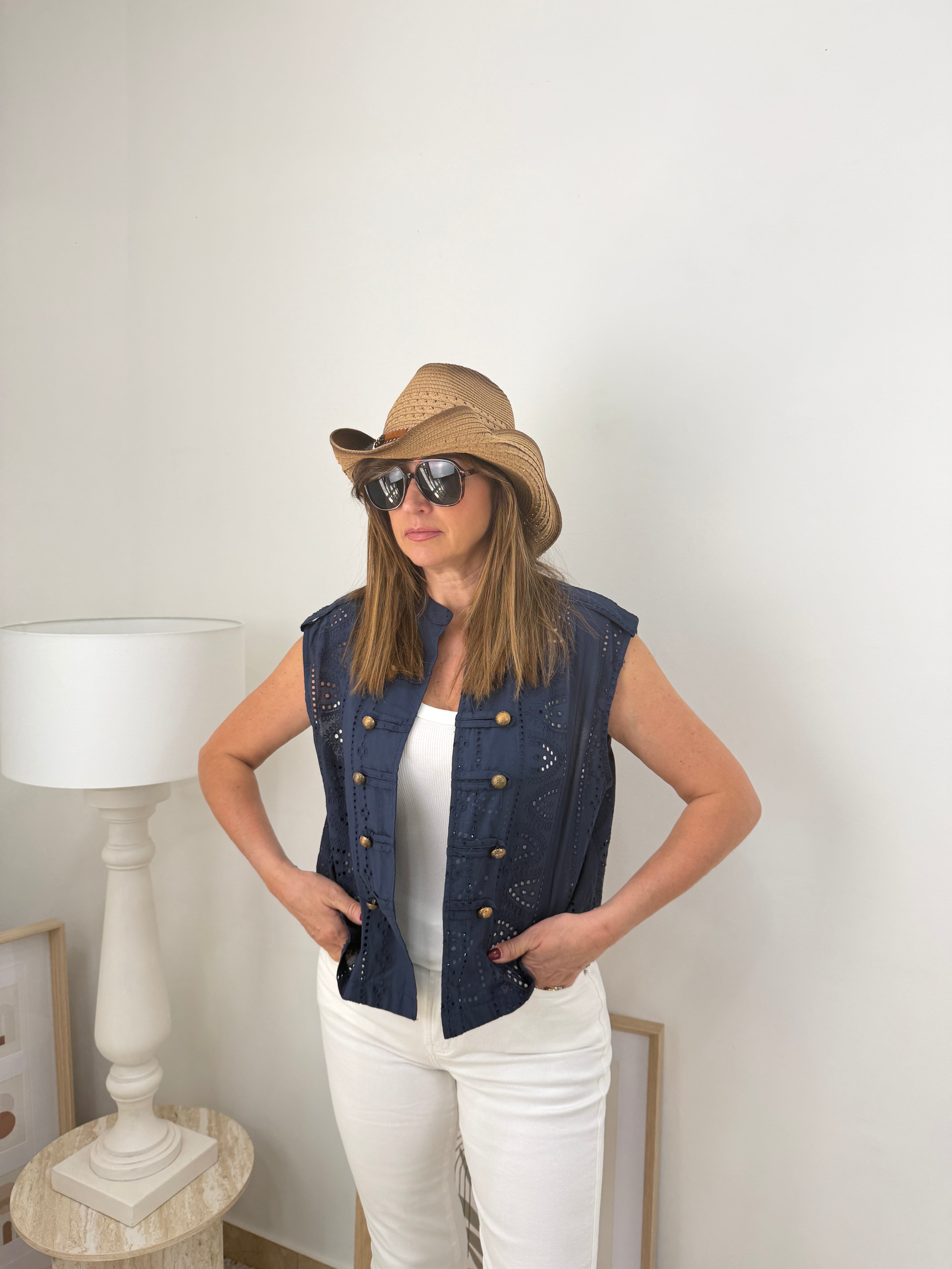 Gilet Sangallo con Bottoni Gioiello