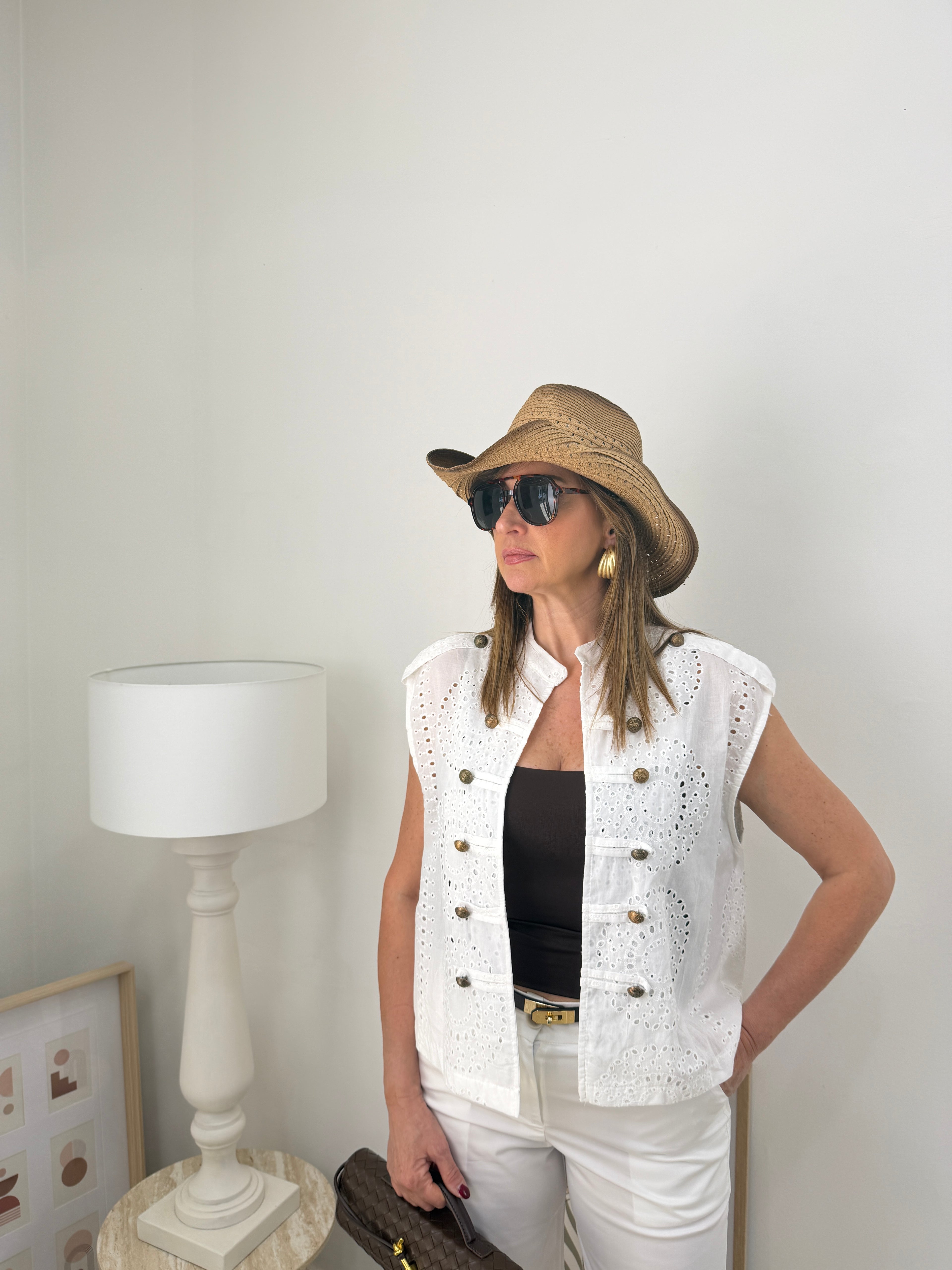 Gilet Sangallo con Bottoni Gioiello