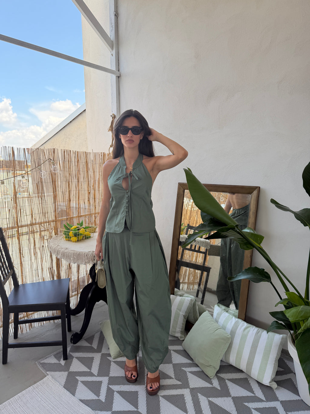Completo Halter Balloon – Top & Pantalone