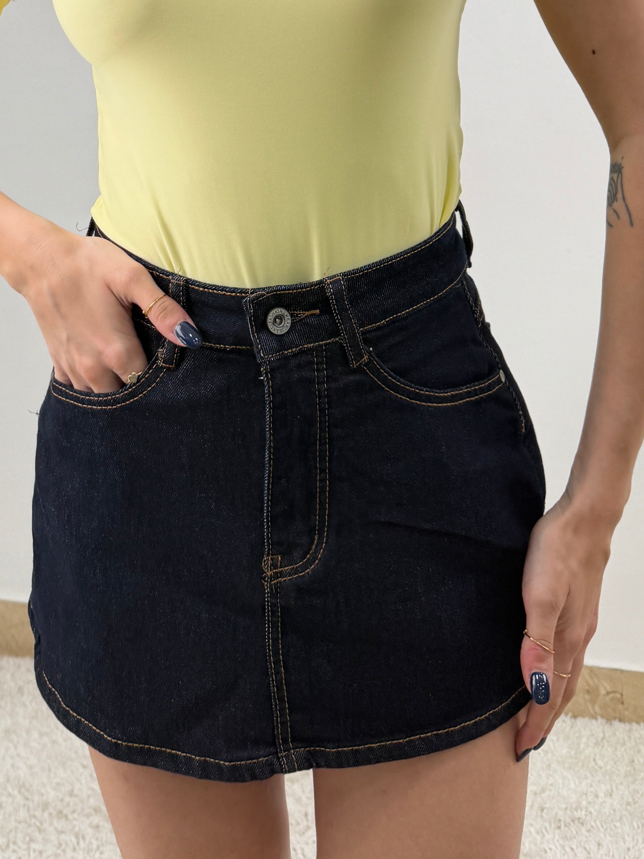 Gonna short in denim