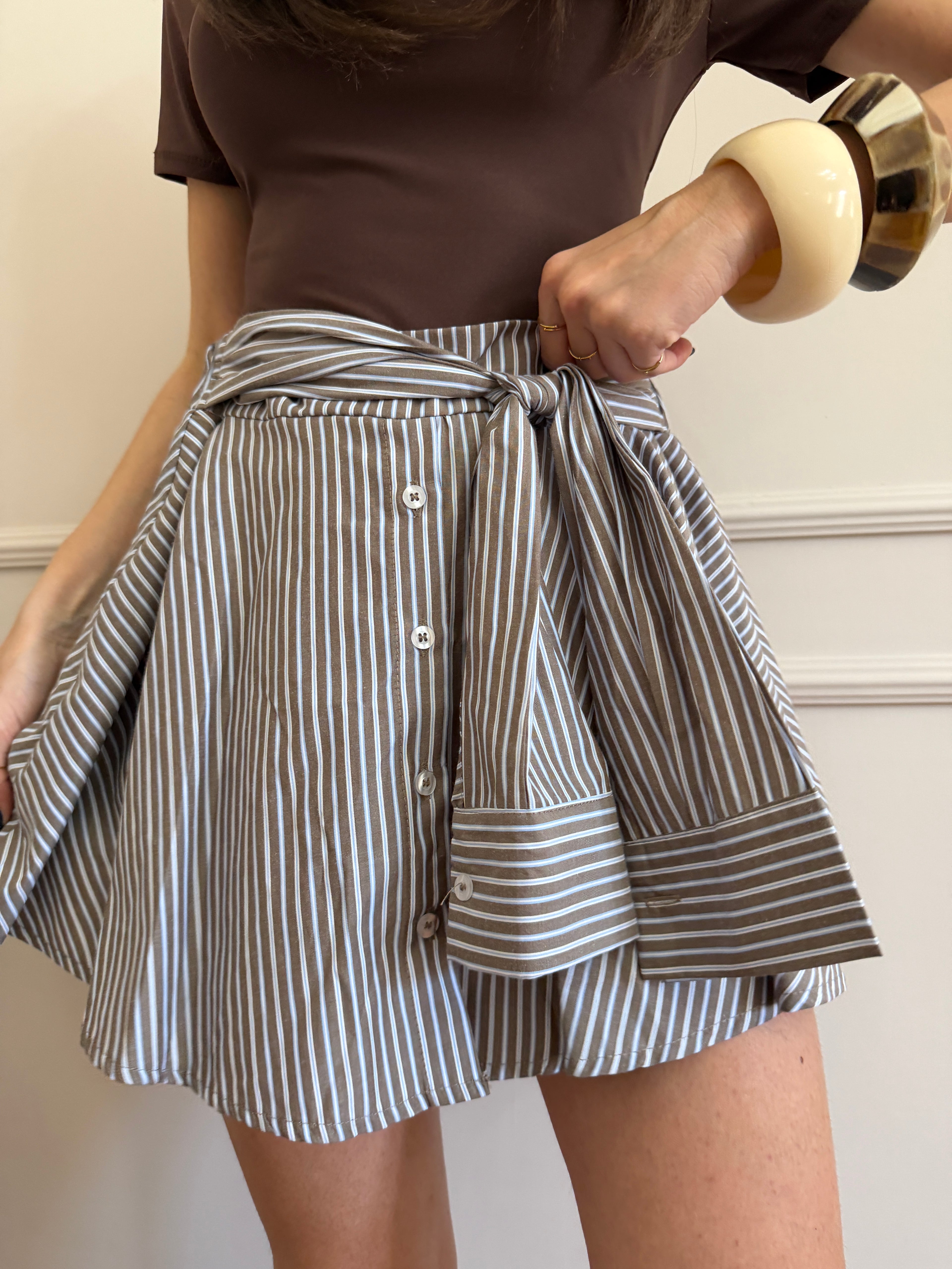 Gonnellina Righe Shirt Style