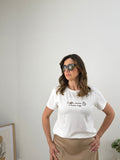 T-shirt con scritta minimal