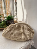 Pochette Intrecciata Effetto Paglia