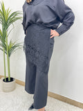 Pantalone con fusciacca in pizzo