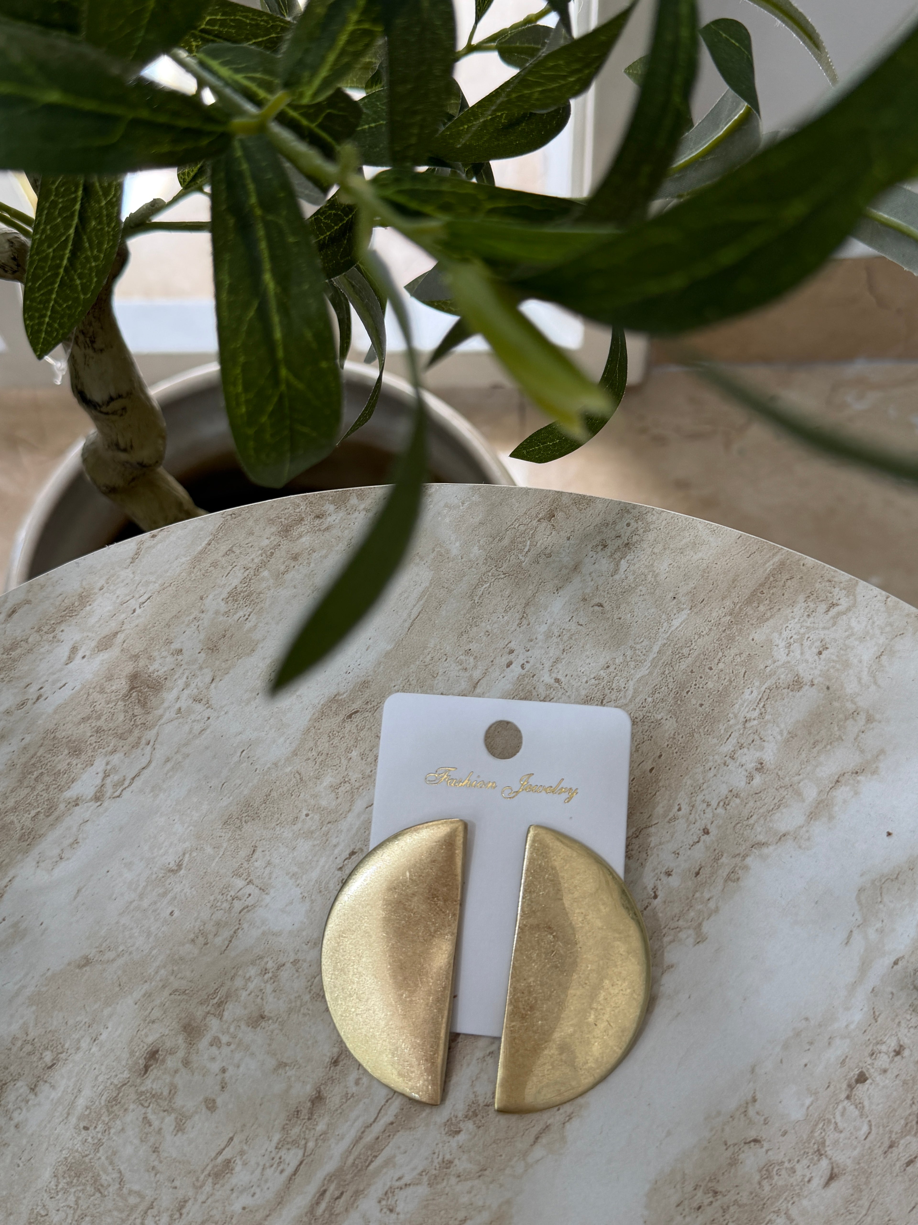 Orecchini Satinato Mezza Luna – Maxi Design