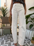 Jeans wide leg incrociata