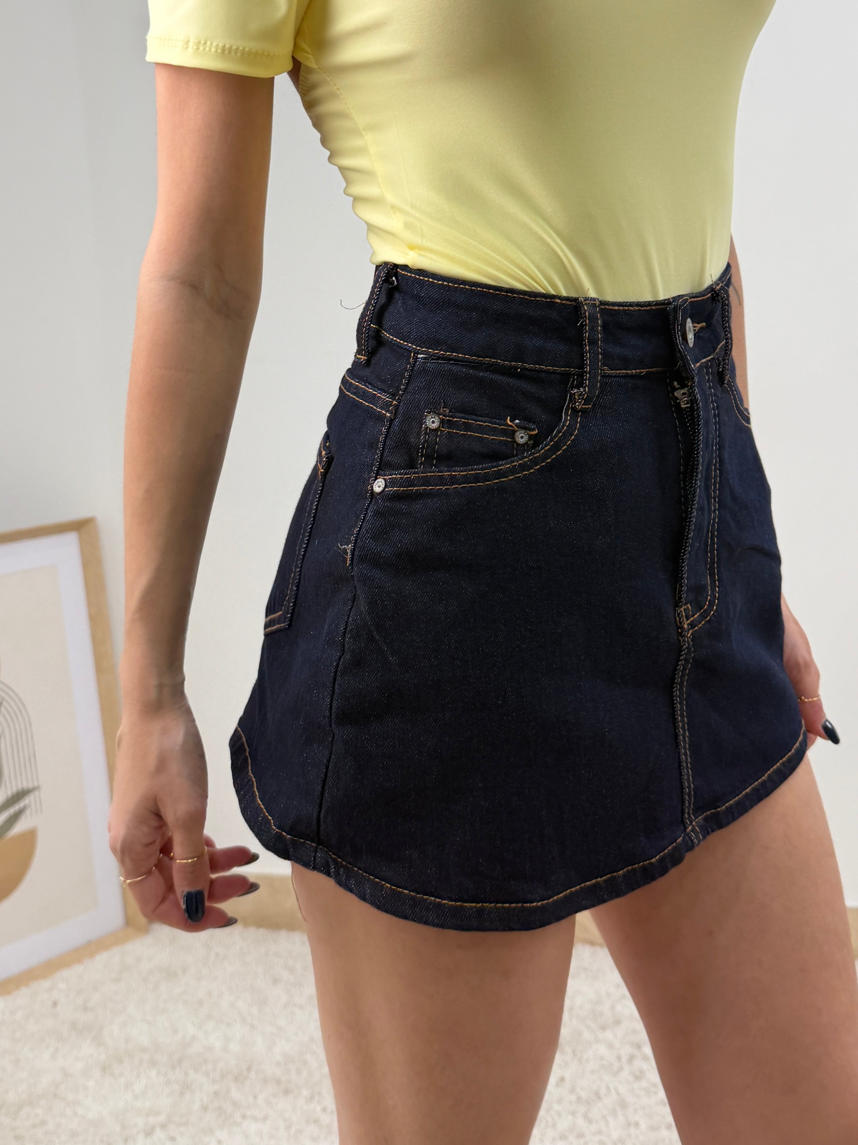 Gonna short in denim