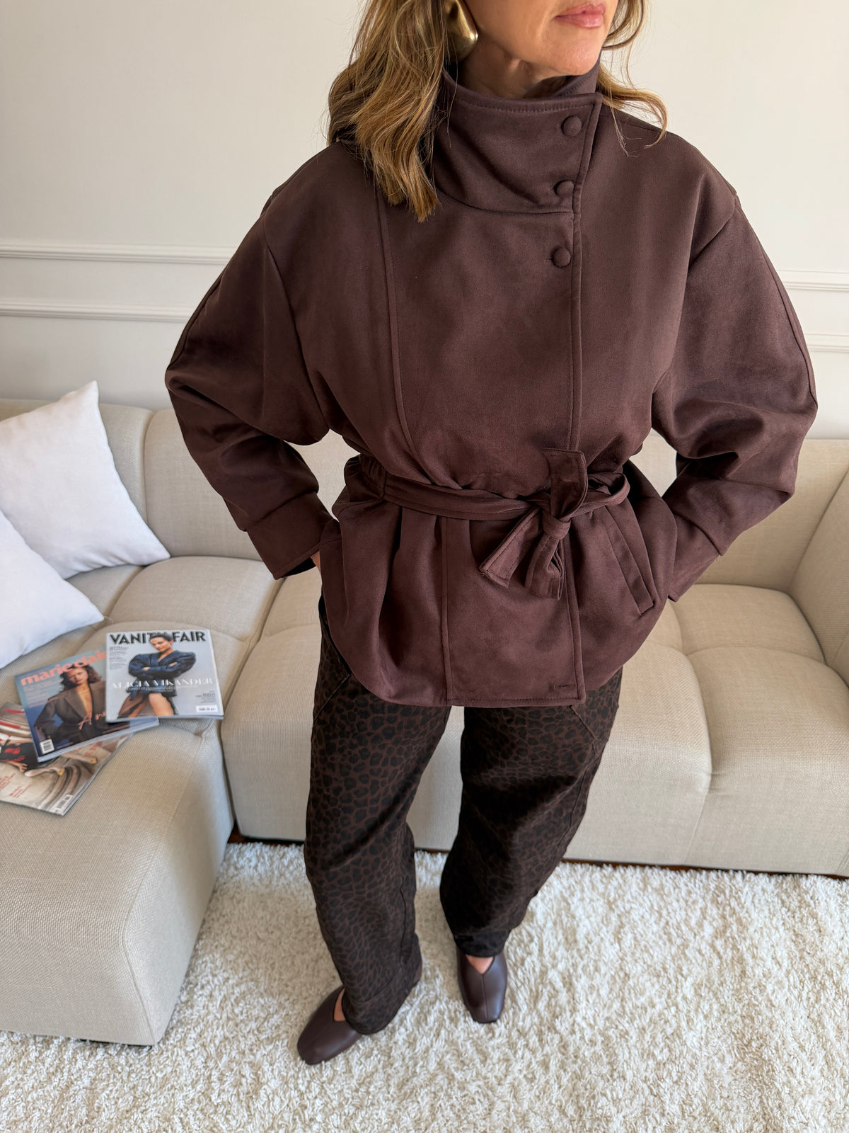 Jacket effetto scamosciato