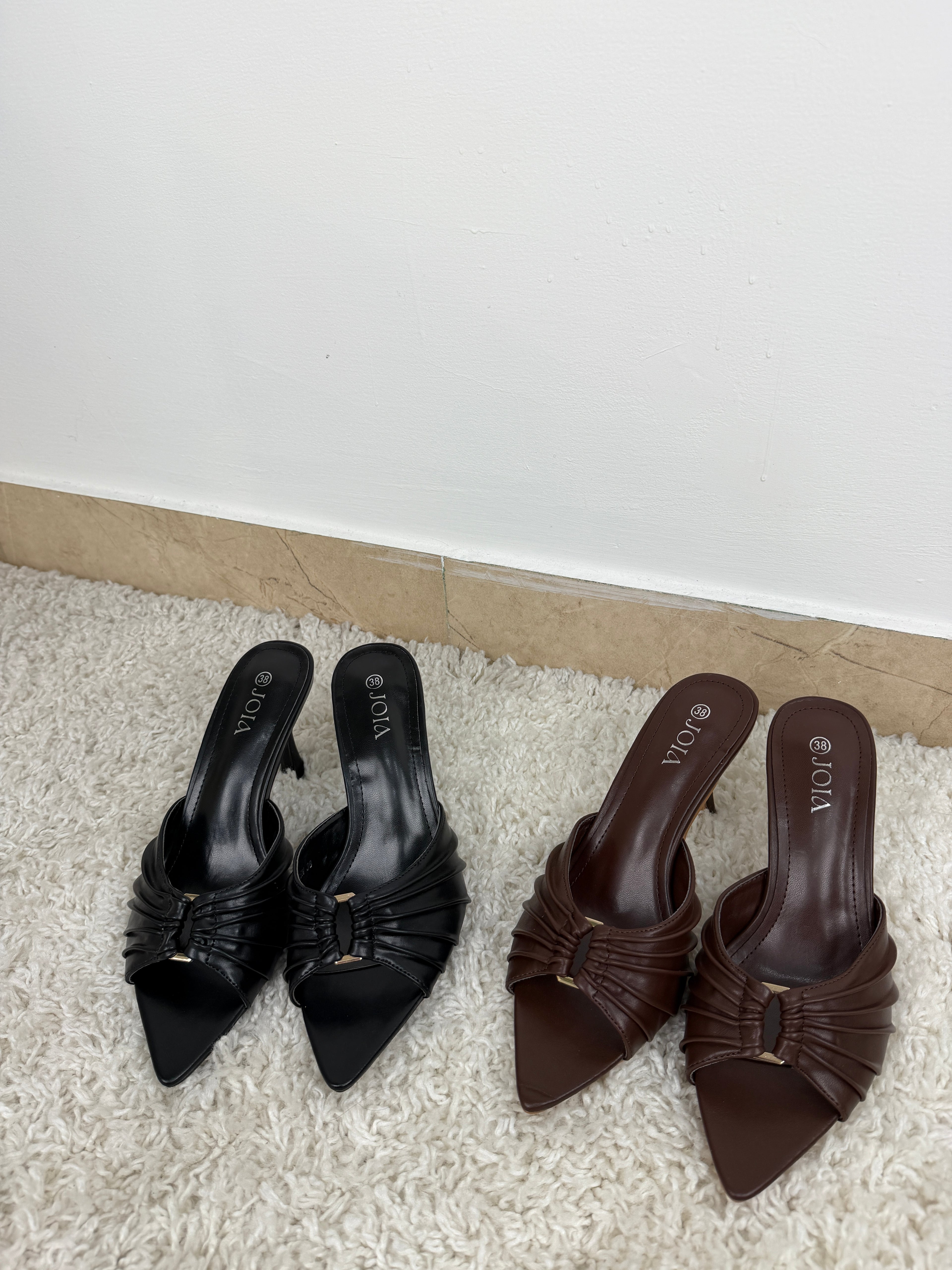 Sabot con Tacco Drappeggiato