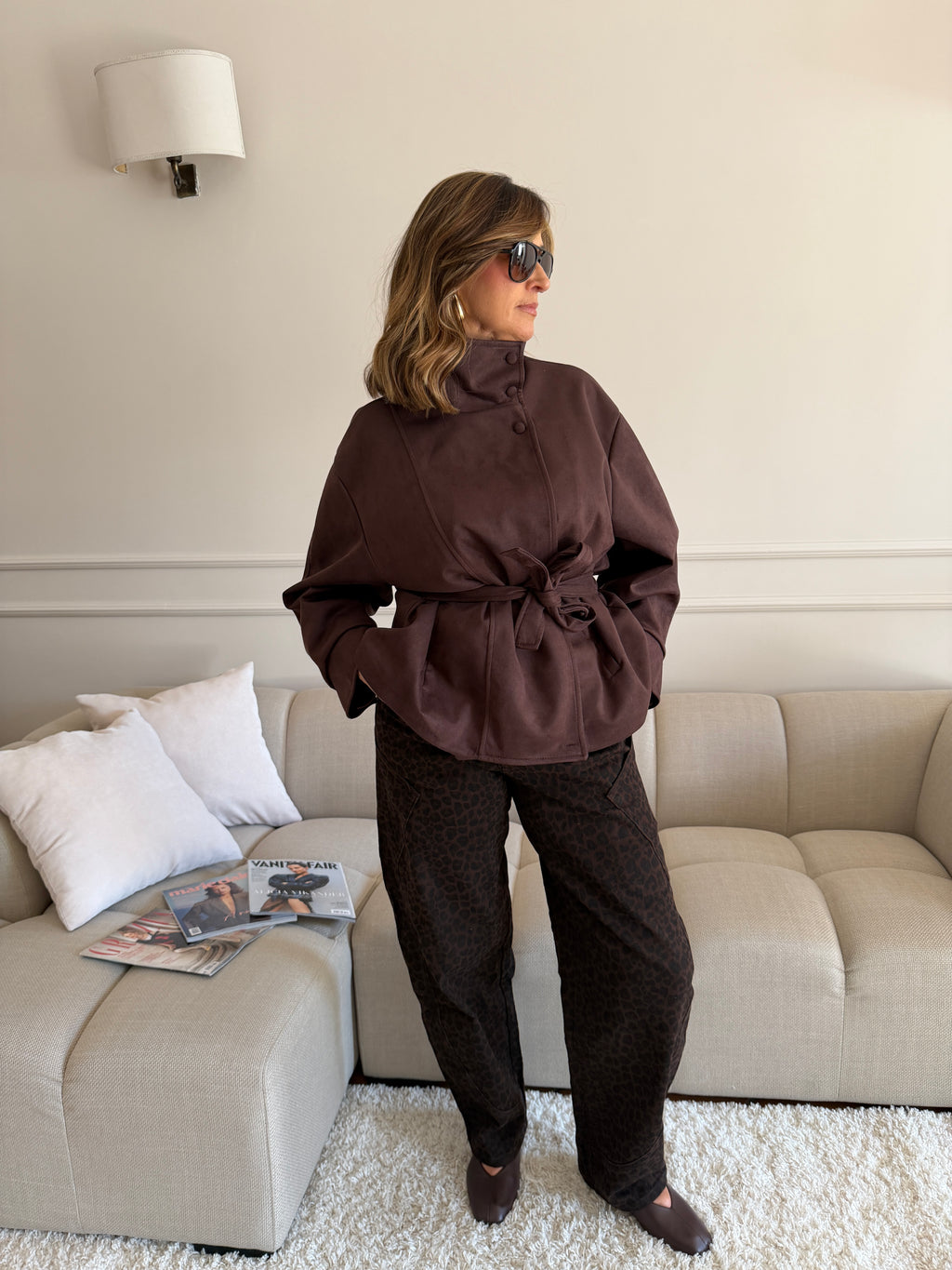 Jacket effetto scamosciato