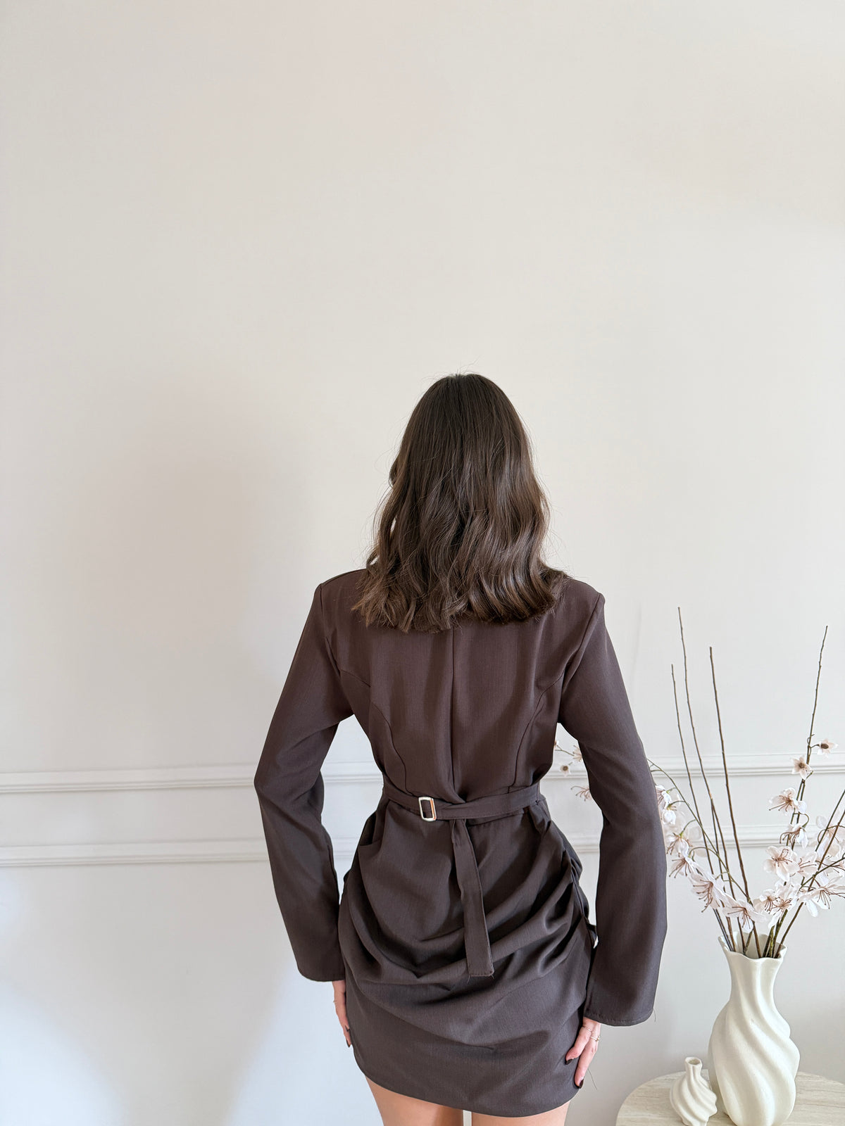 Abito Blazer con Drappeggio