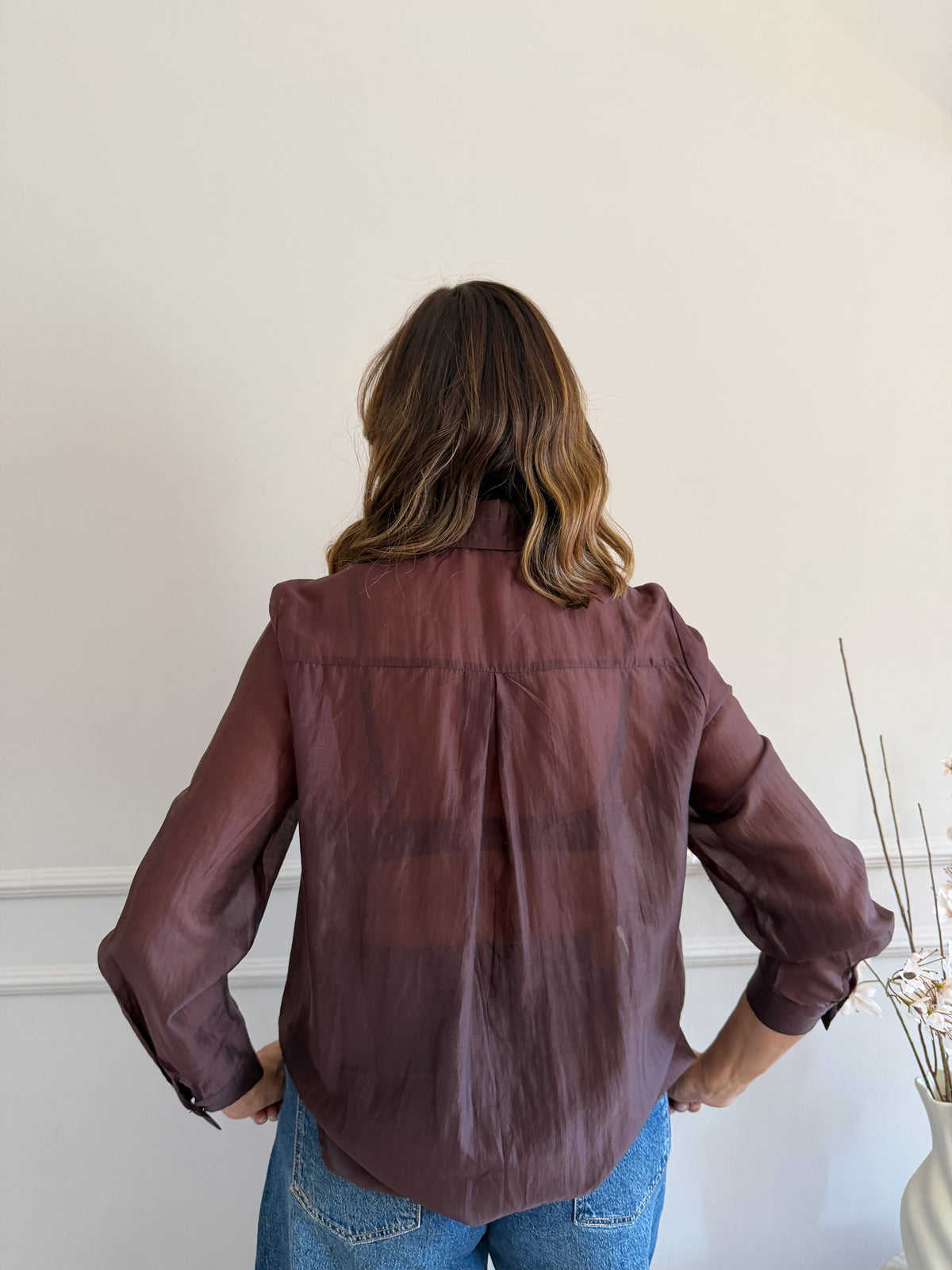 Camicia regular con applicazioni