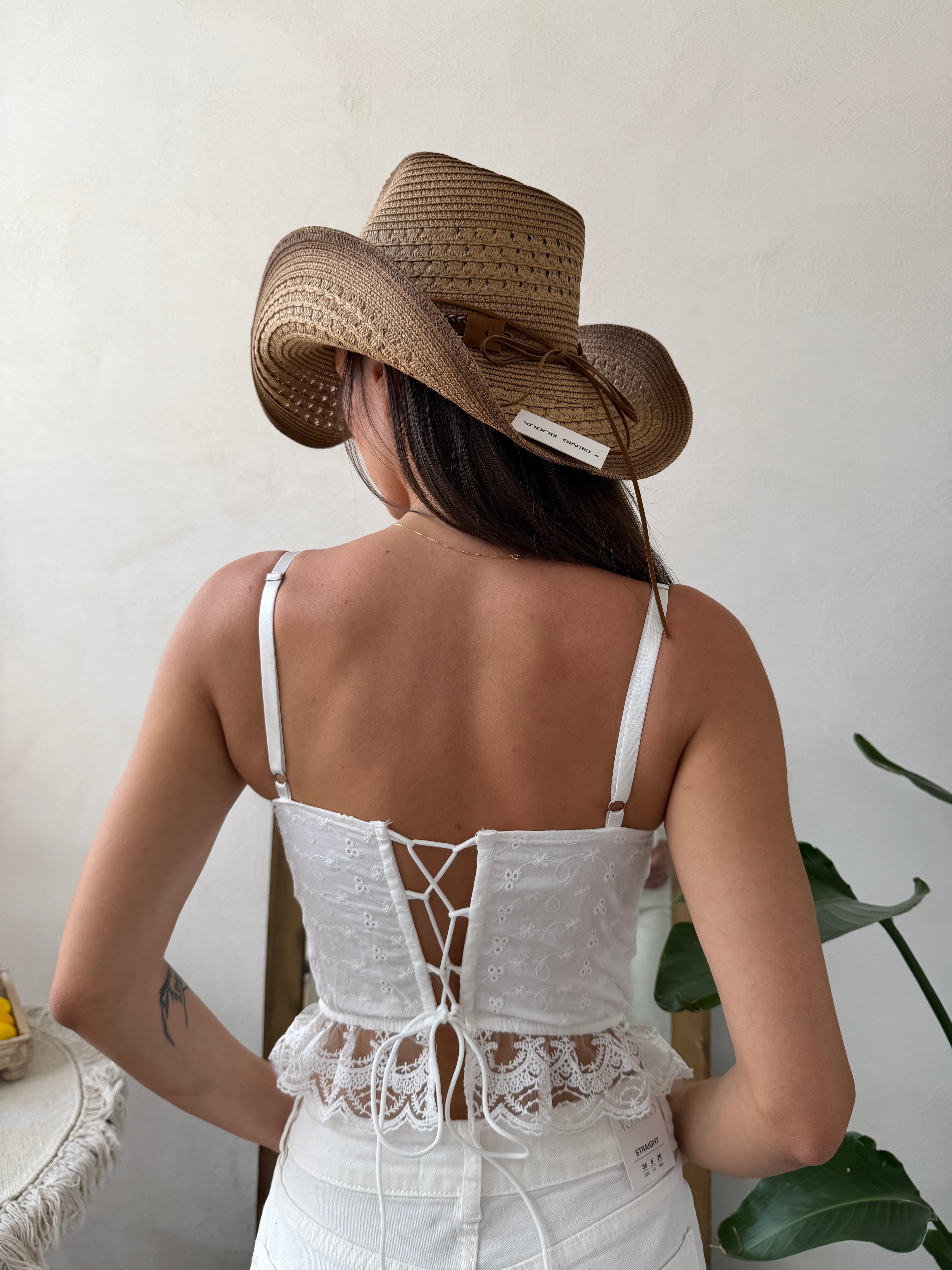 Corsetto in Pizzo san gallo con Allacciatura sul Retro