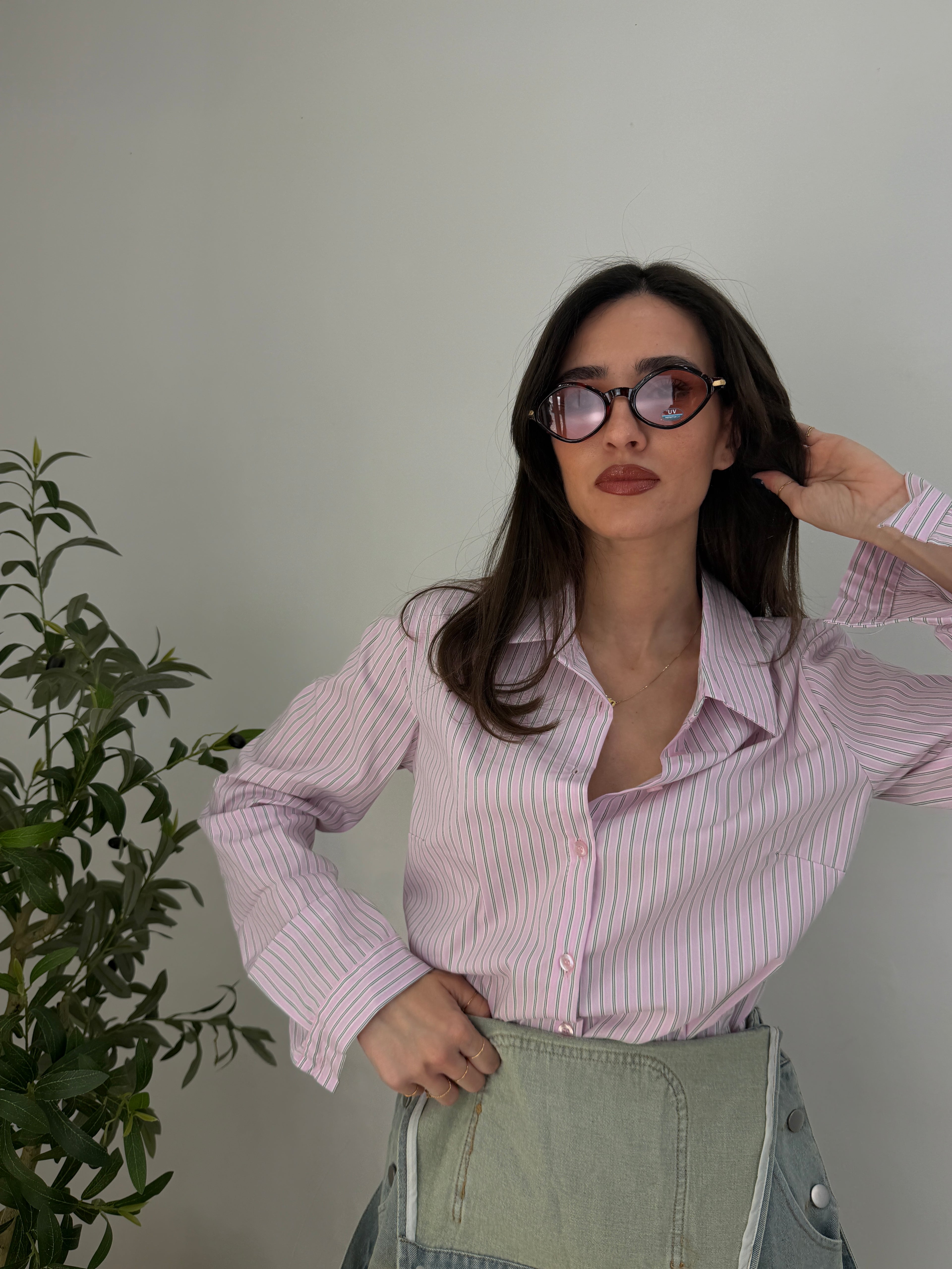 Camicia rigata colletto classico
