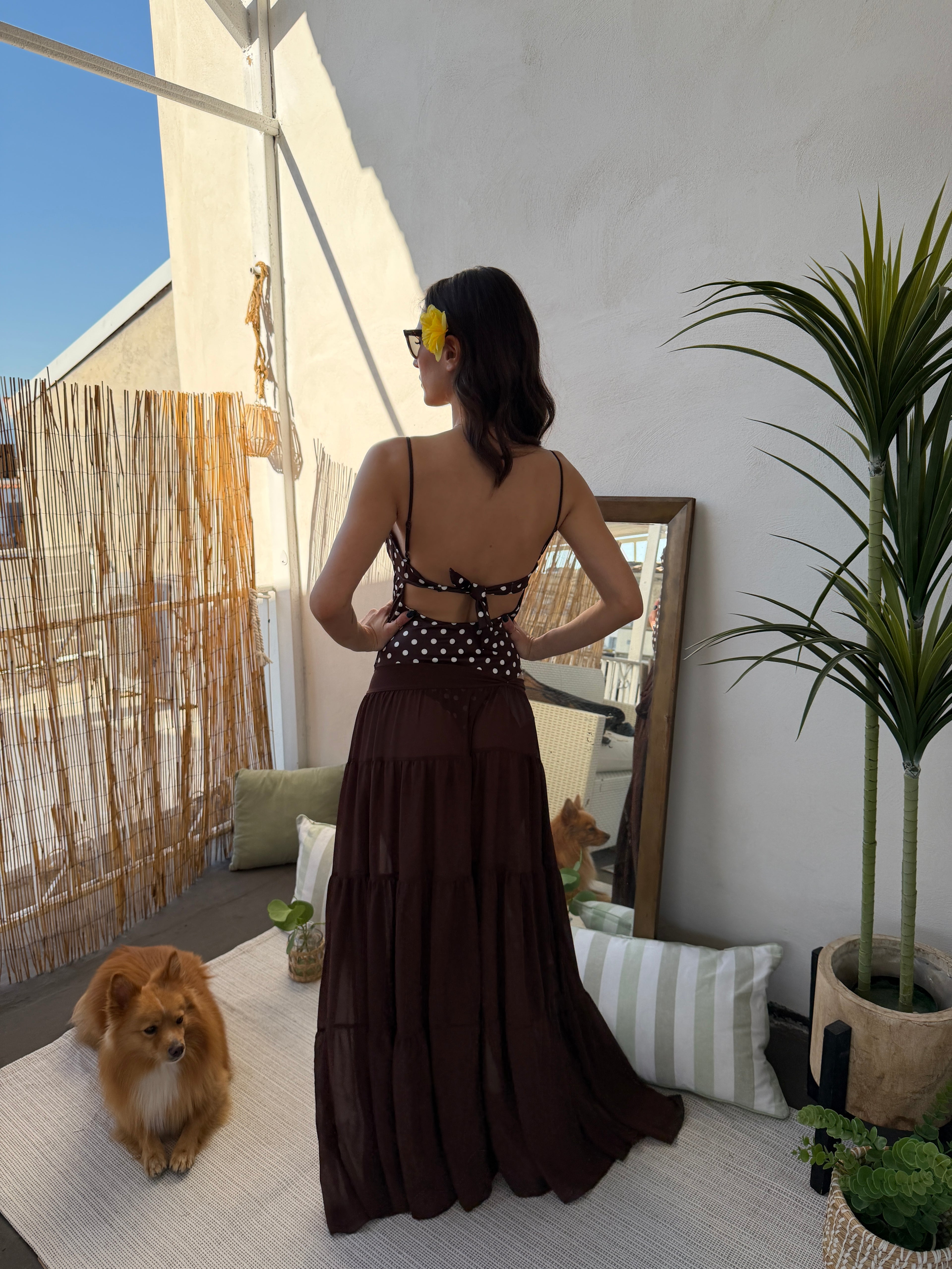 Gonna Copricostume Lunga in Chiffon