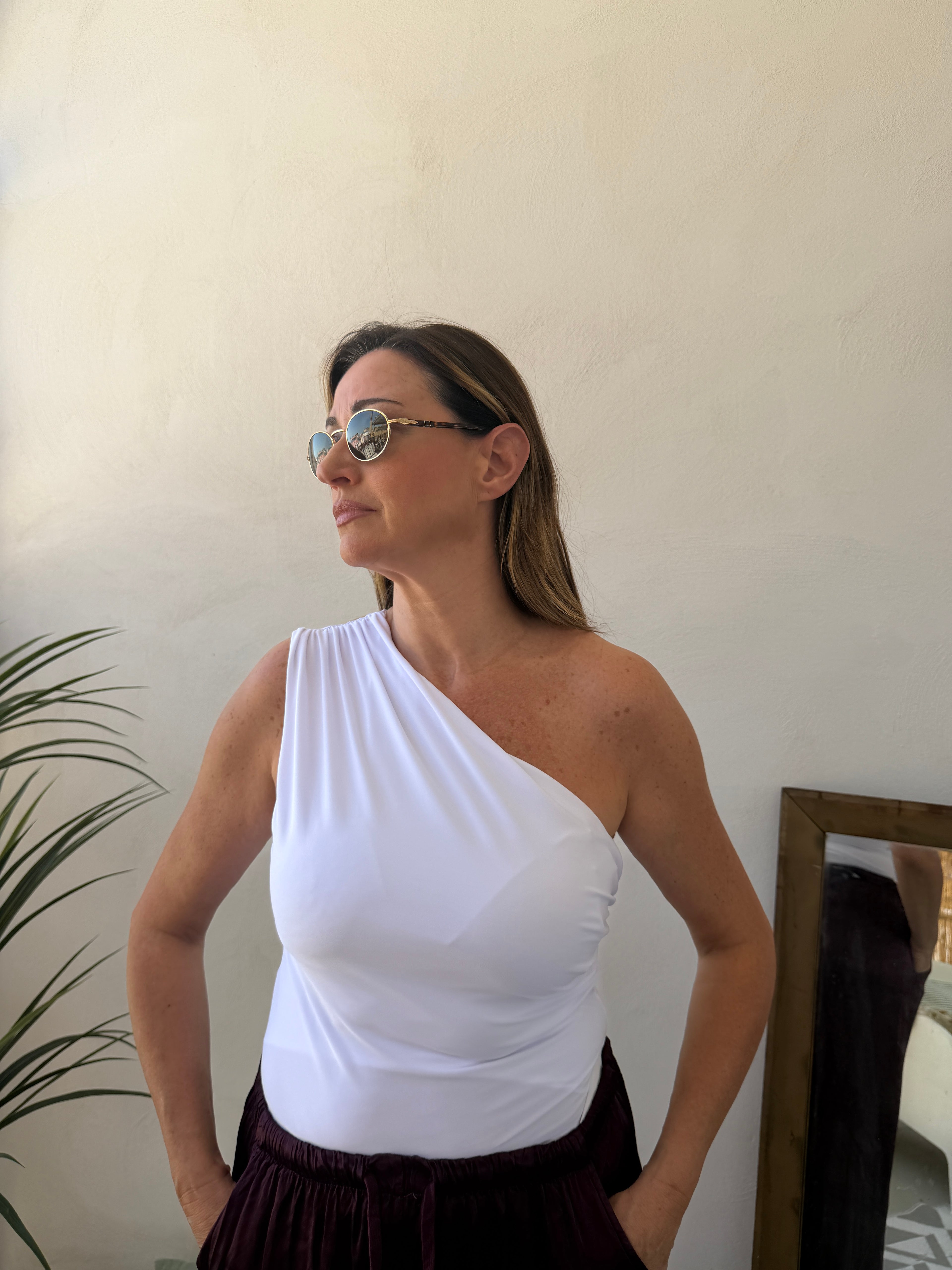Body Monospalla Drappeggiato