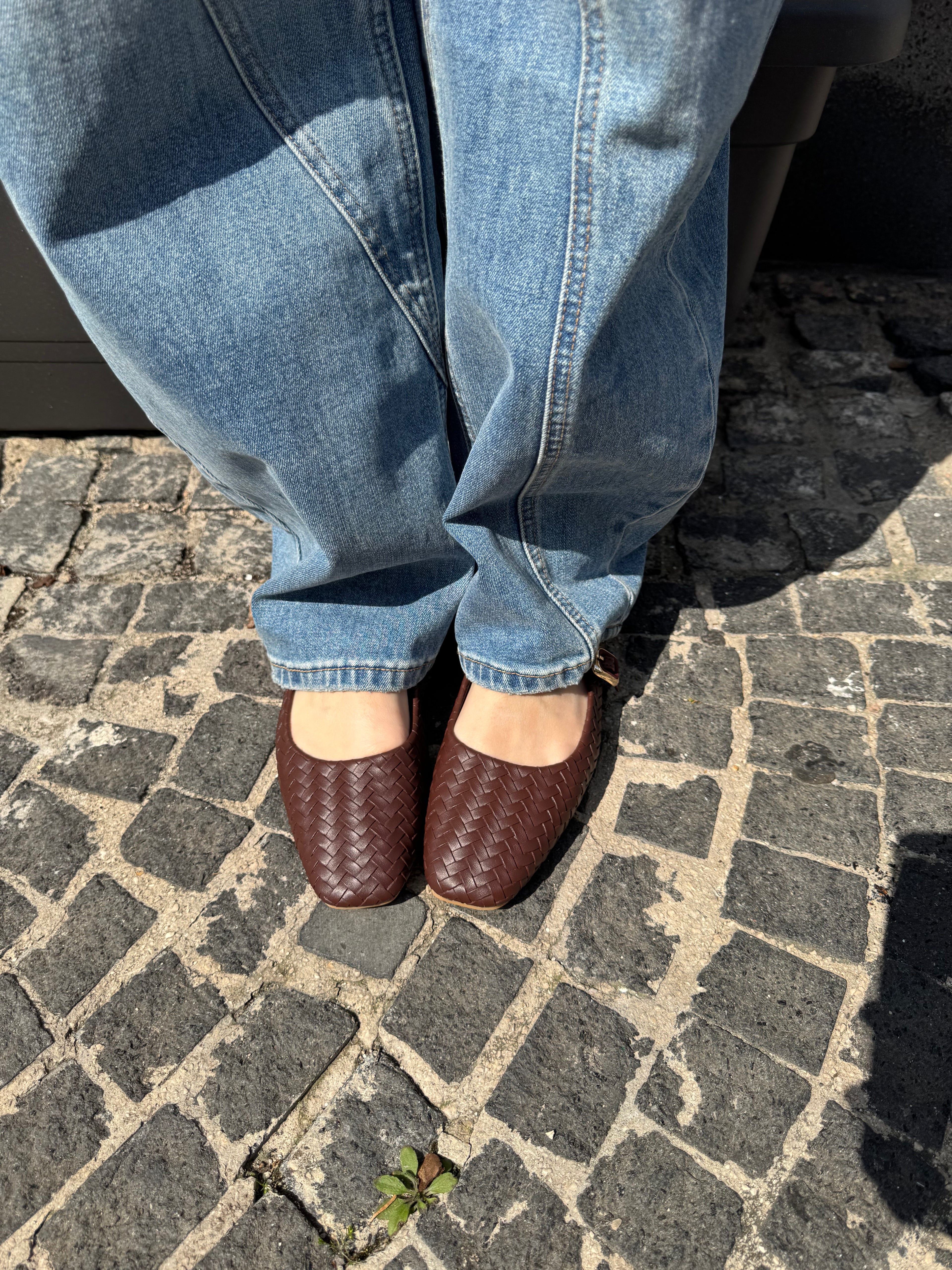 Ballerine Donna Intrecciate  con Cinturino