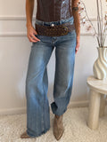 Jeans Wide Leg con cintura