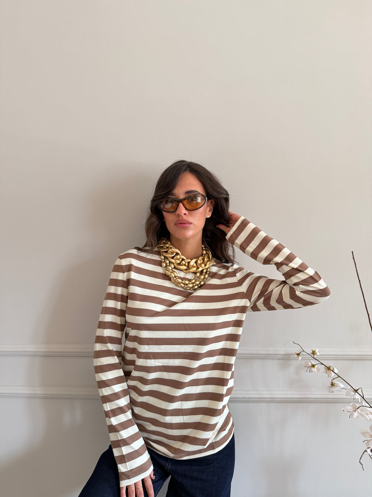 Longsleeve a righe orizzontali