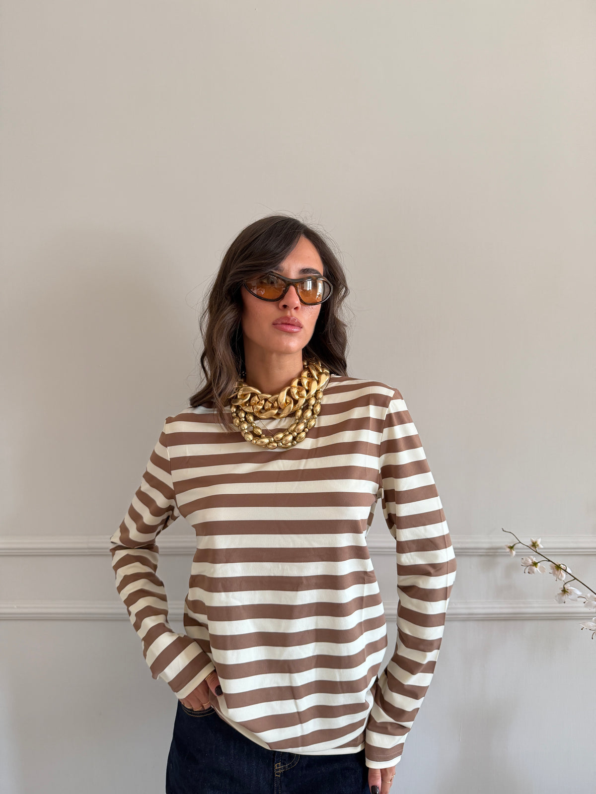 Longsleeve a righe orizzontali