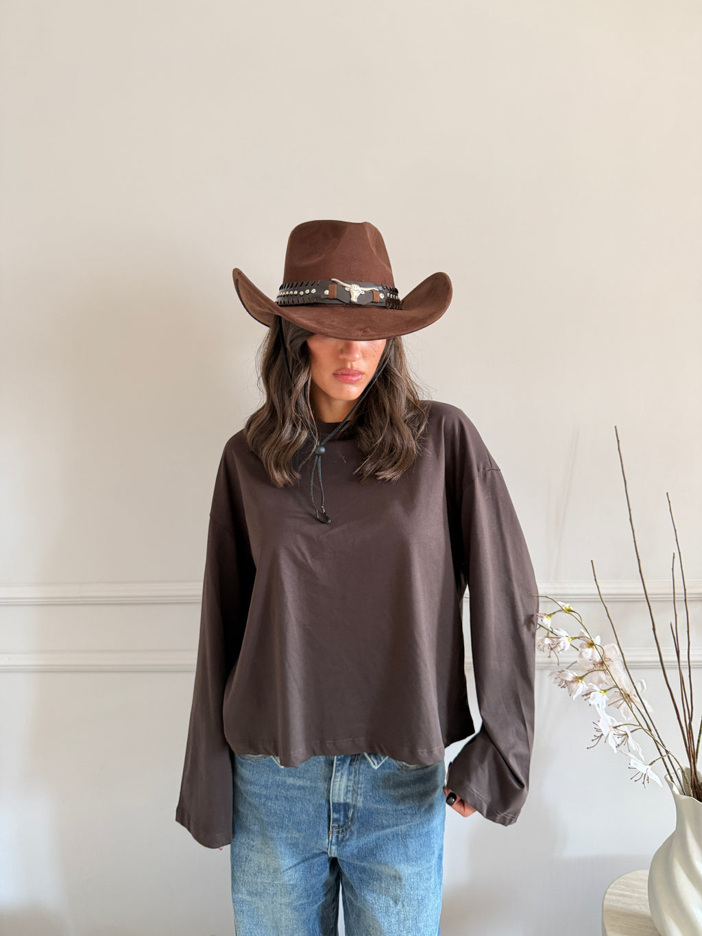 Longsleeve oversize girocollo