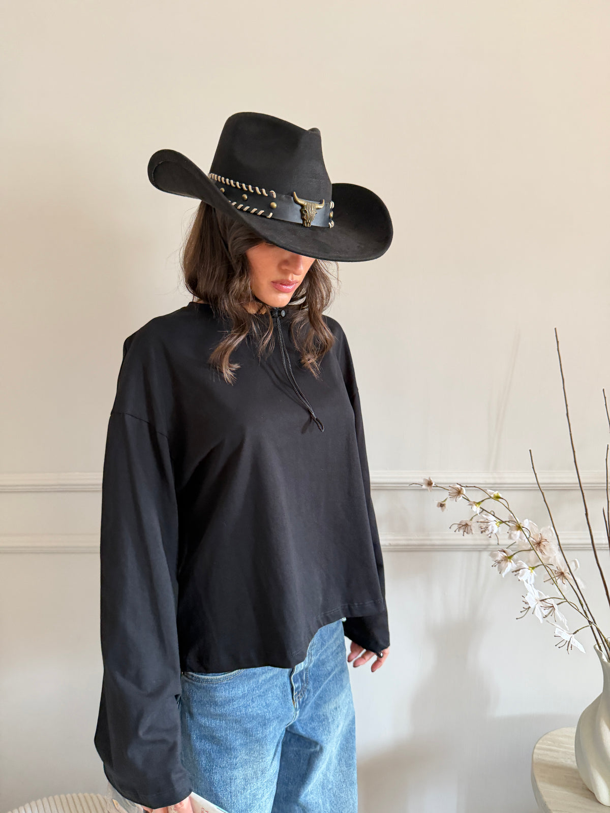 Longsleeve oversize girocollo