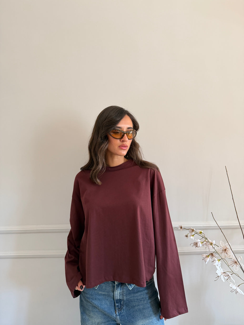 Longsleeve oversize girocollo
