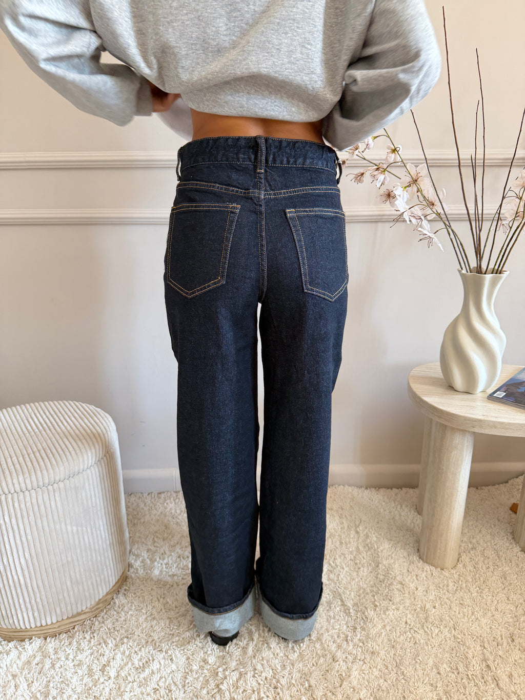 Jeans wide leg Blu scuro