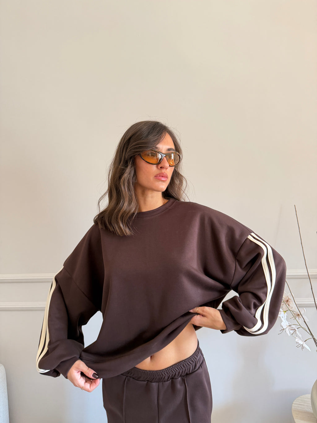 Completo sportivo felpa e pantalone