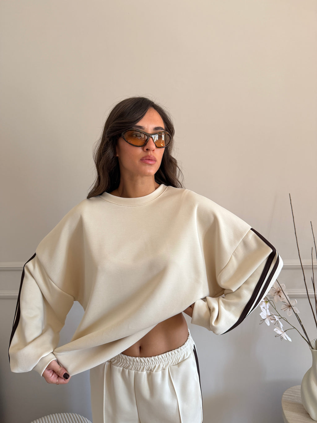 Completo sportivo felpa e pantalone
