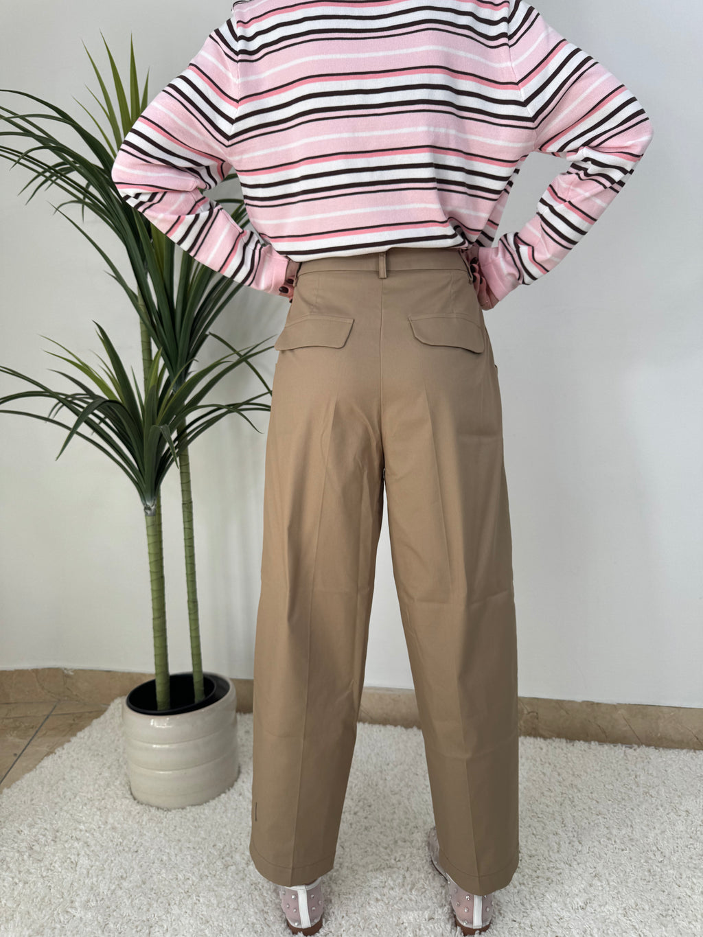 PANTALONE  IN COTONE STRUTTURATO MODELLO BALLOON