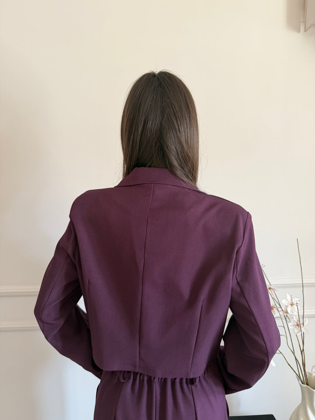 Completo von Blazer cropped doppiopetto e pantalone palazzo