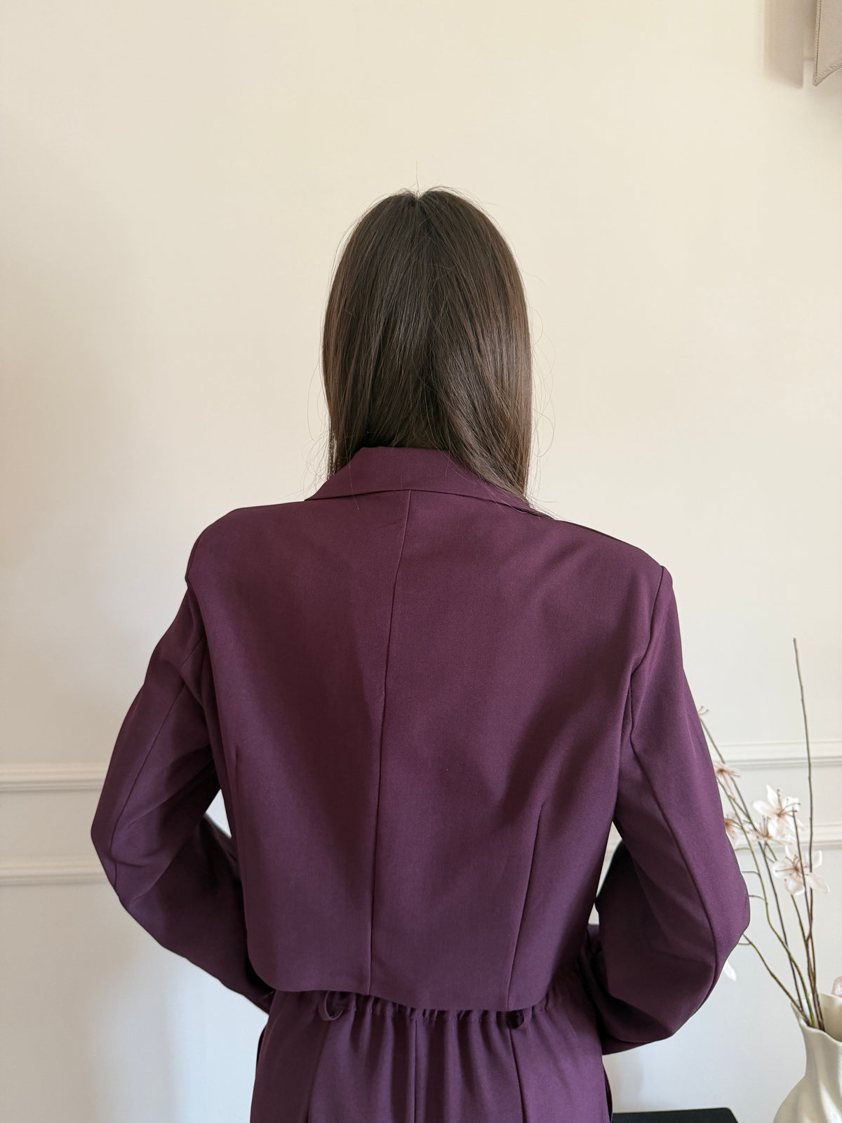 Completo von Blazer cropped doppiopetto e pantalone palazzo