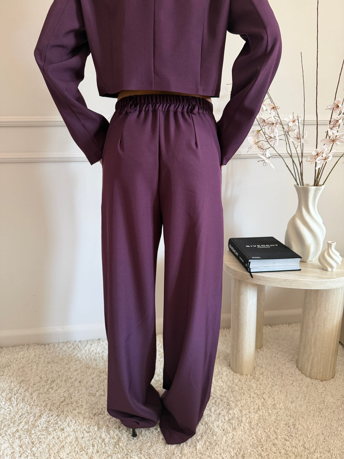 Completo von Blazer cropped doppiopetto e pantalone palazzo